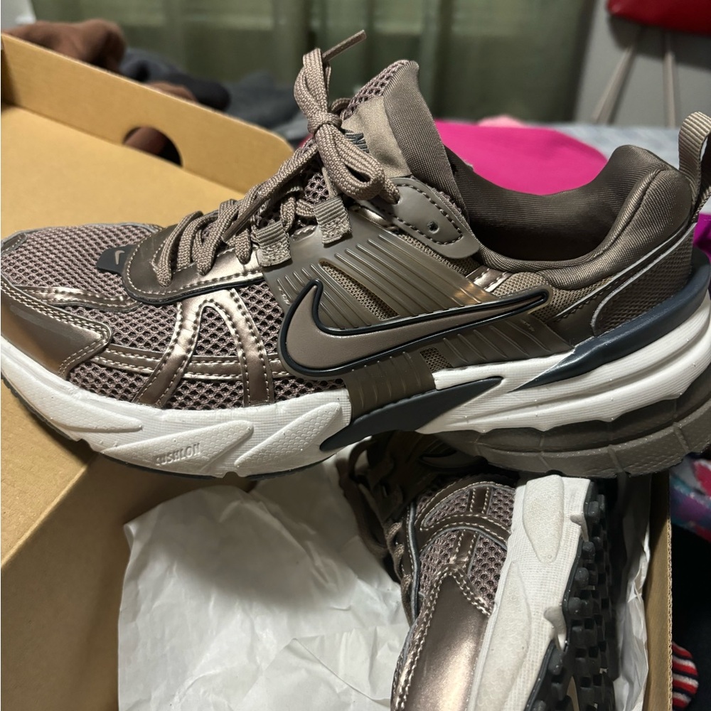 Nike V2K Run Sneakers in Mink Brown